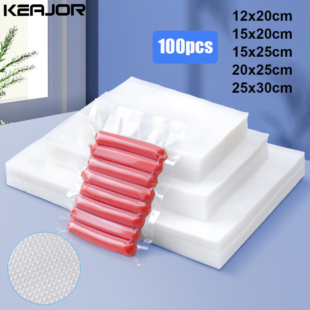 Meal Prep Vacuum Seal Containers - Kantong kemasan vakum makanan 100 buah,