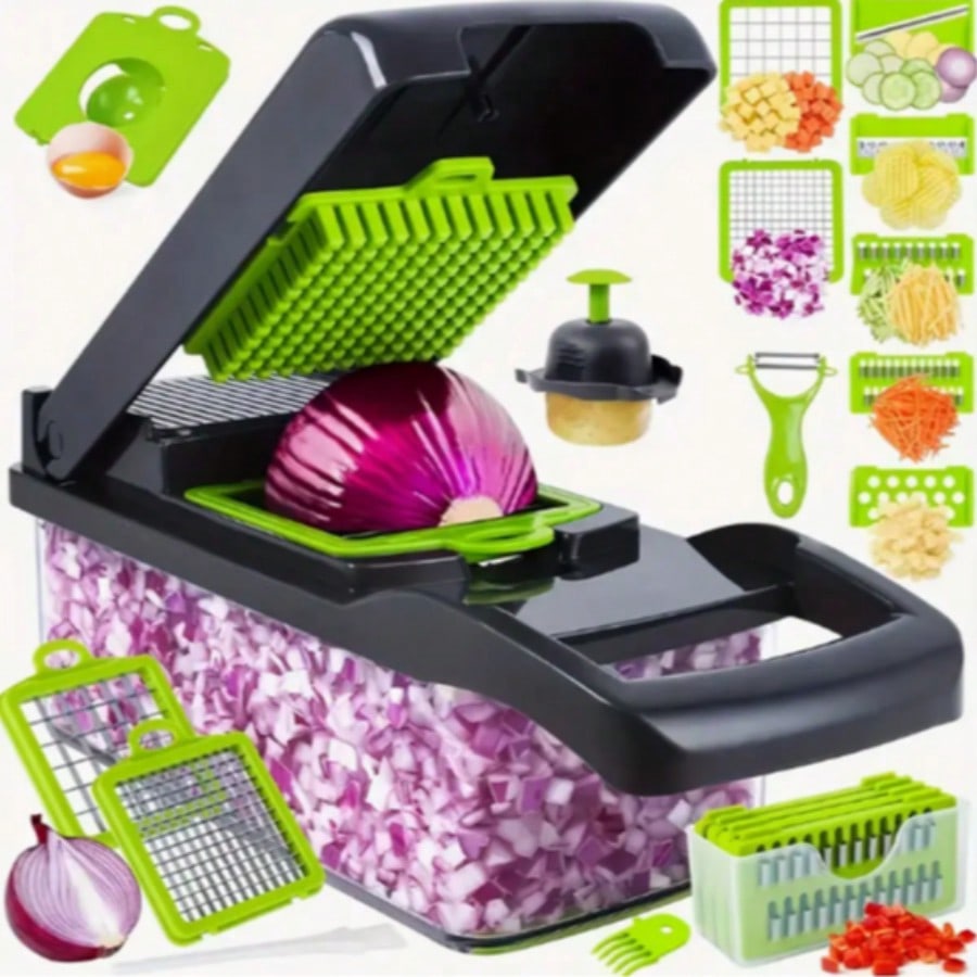 Meal Prep Potatoes - Set Dapur Multi-Fungsi 16-Potong: Pemotong Sayuran