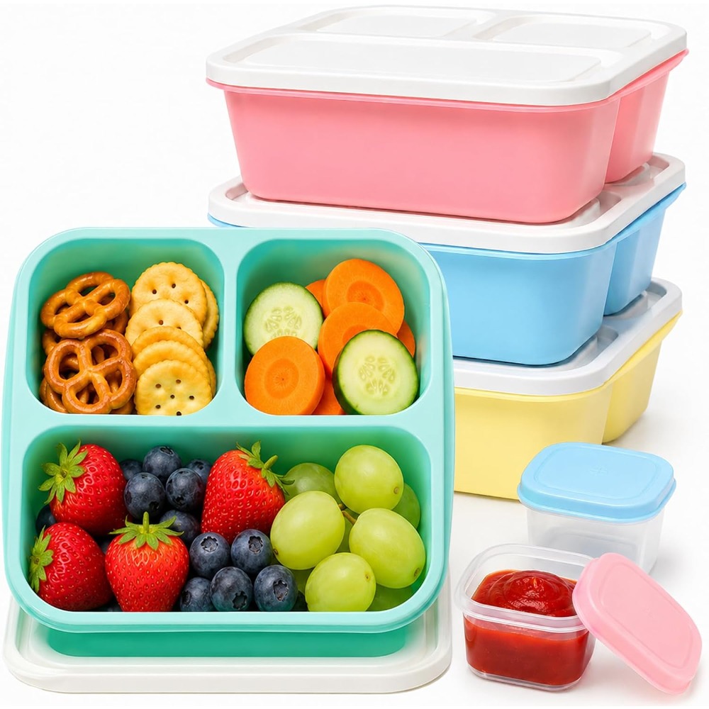 Meal Prep Healthy Lunch - Kotak Bento 3 Kompartemen untuk Dewasa,