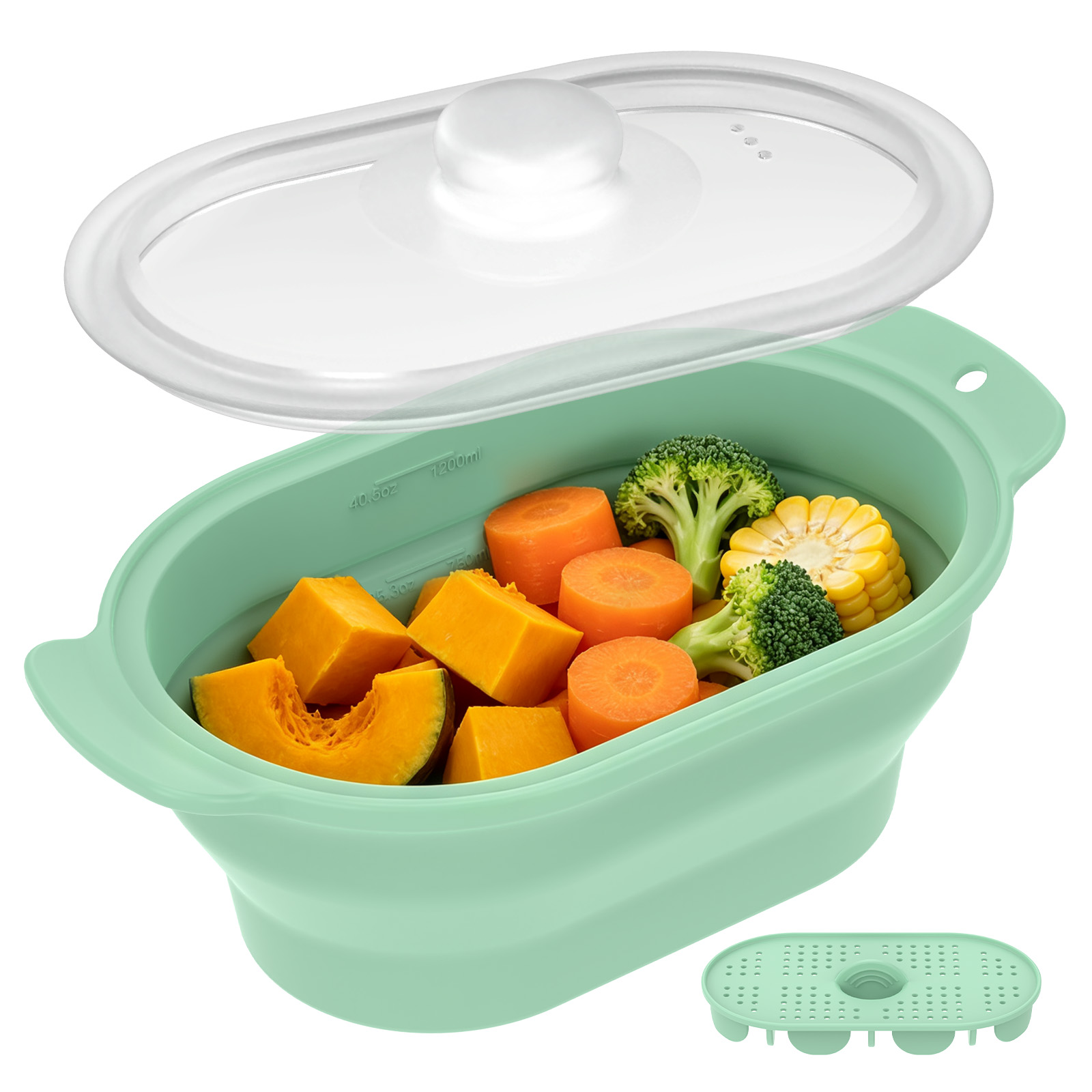 Pengukus Sayuran Silikon untuk - Meal Prep Frozen Vegetables ulasan dan harga