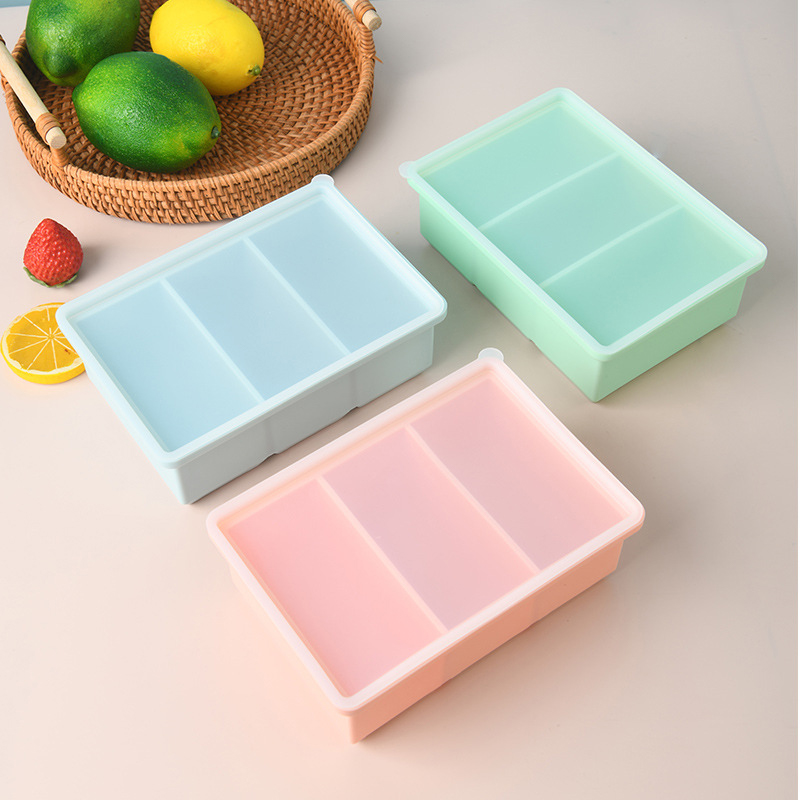 Cetakan Es Batu Silikon 3 Komp - Meal Prep Menu ulasan dan harga