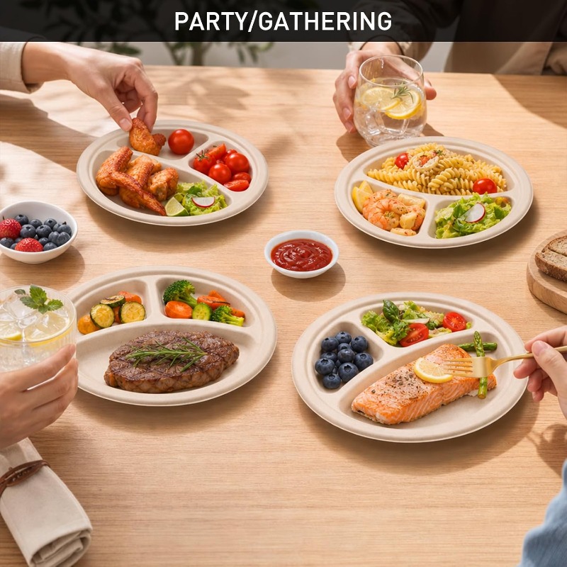 150 Buah Piring Sekali Pakai 3 - Meal Prep Menu ulasan dan harga