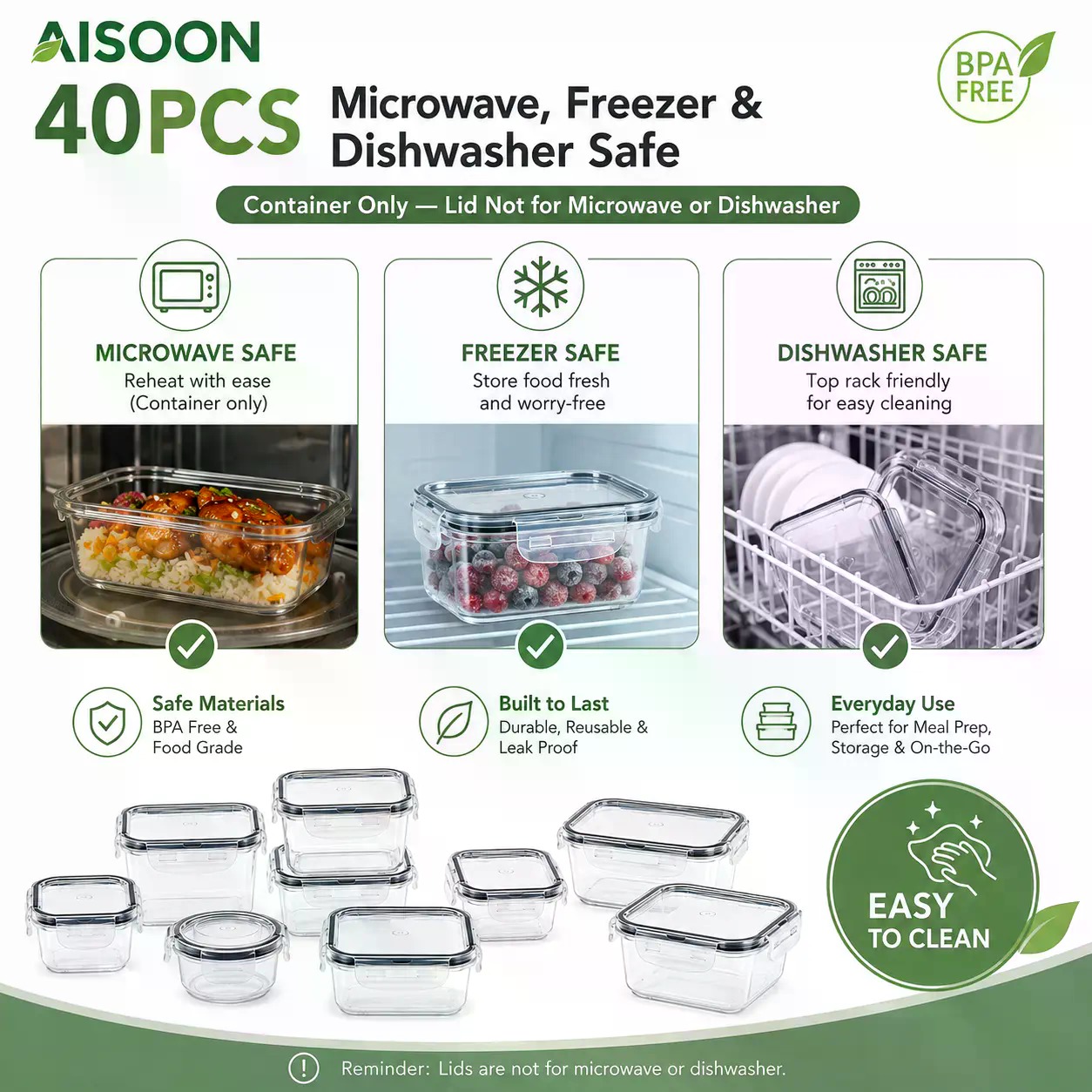 40 PCS Set Wadah Penyimpanan M - Meal Prep Oatmeal ulasan dan harga