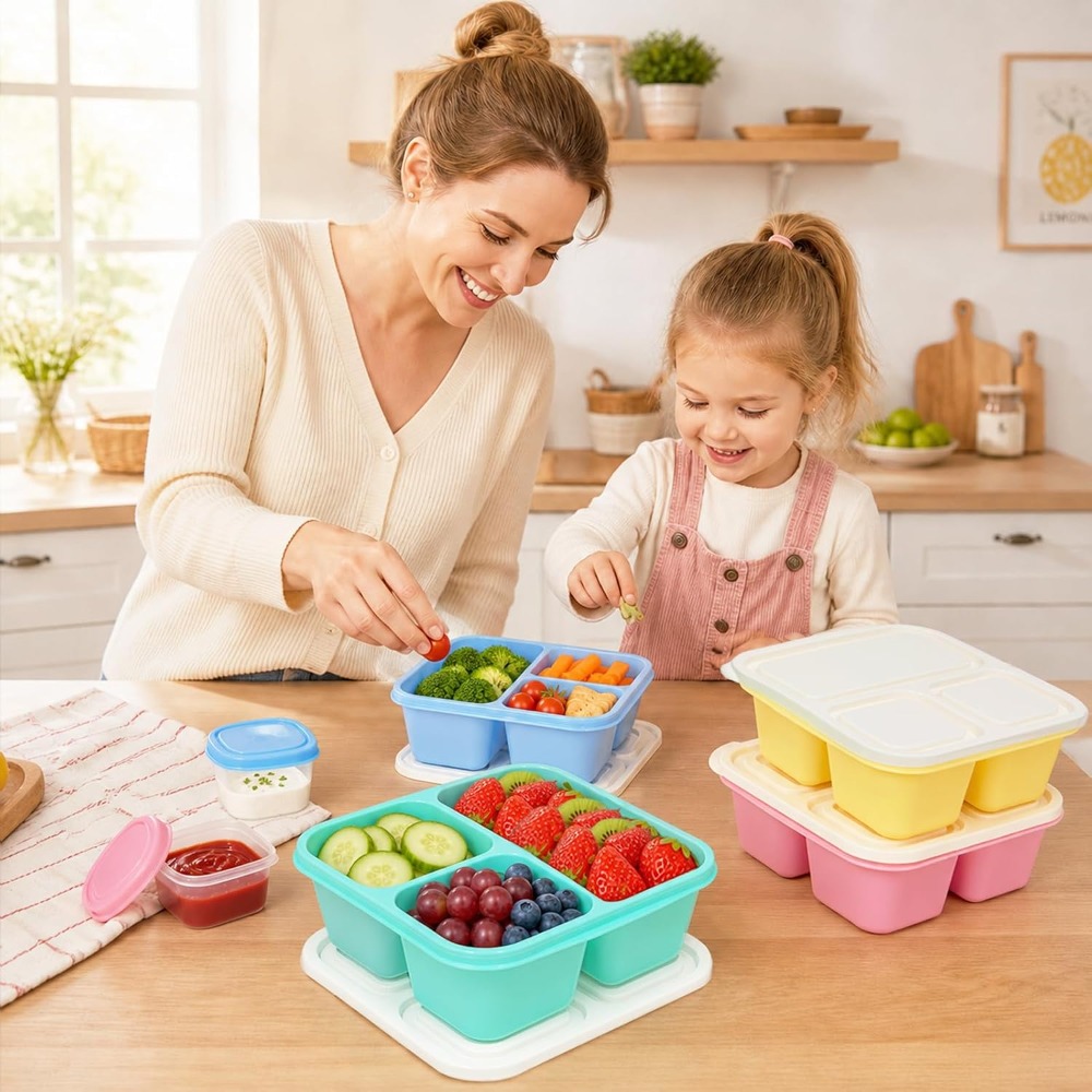 Kotak Bento 3 Kompartemen untu - Meal Prep Healthy Lunch ulasan dan harga
