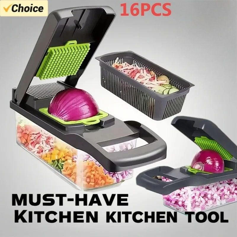 16pcs Alat Pemotong Serbaguna  - Meal Prep Potatoes ulasan dan harga